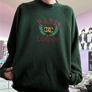 dark green vintage crewneck sweatshirt